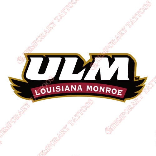 Louisiana Monroe Warhawks Customize Temporary Tattoos Stickers NO.4825